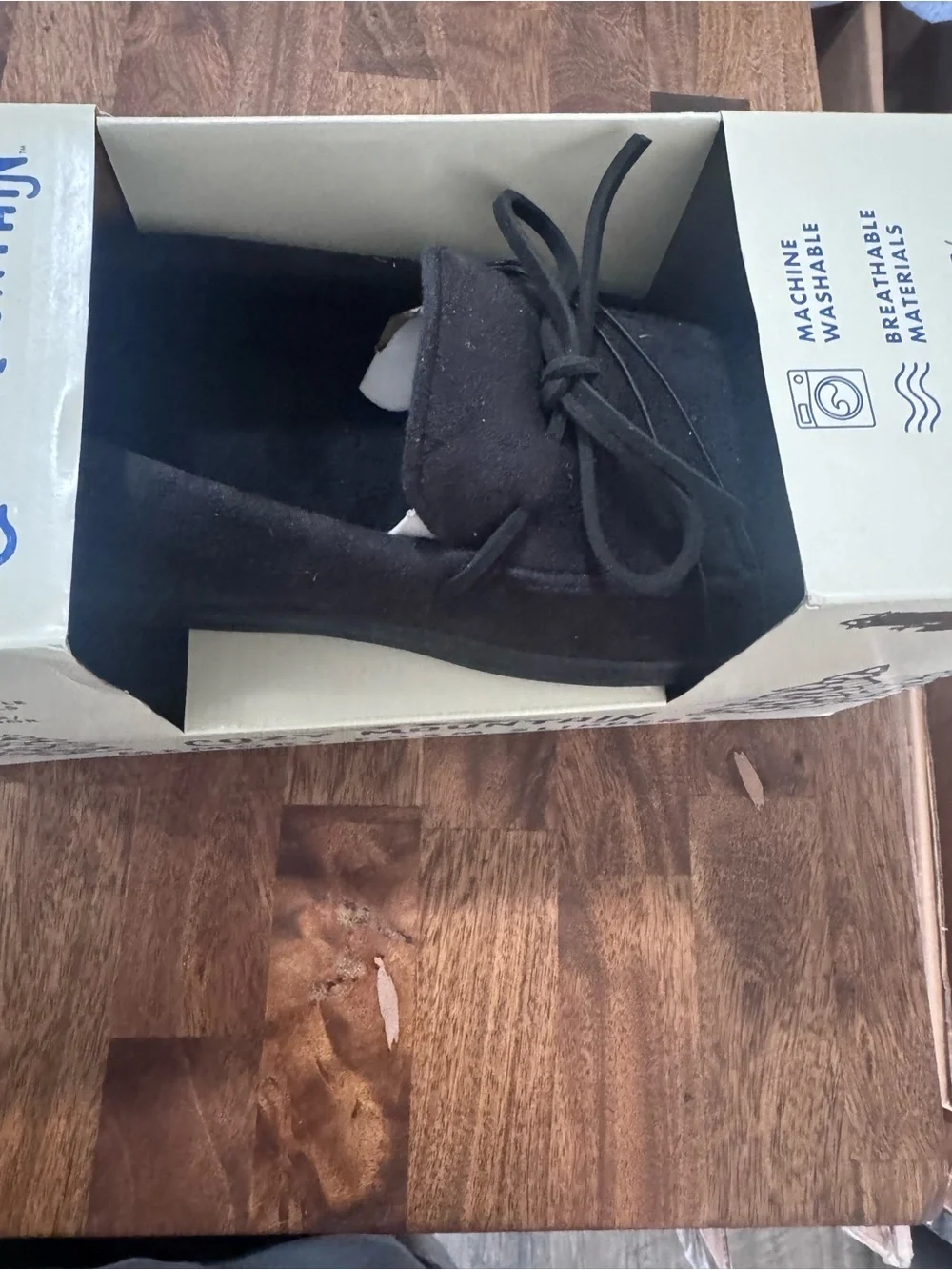 Men's Black Memory Foam Slippers